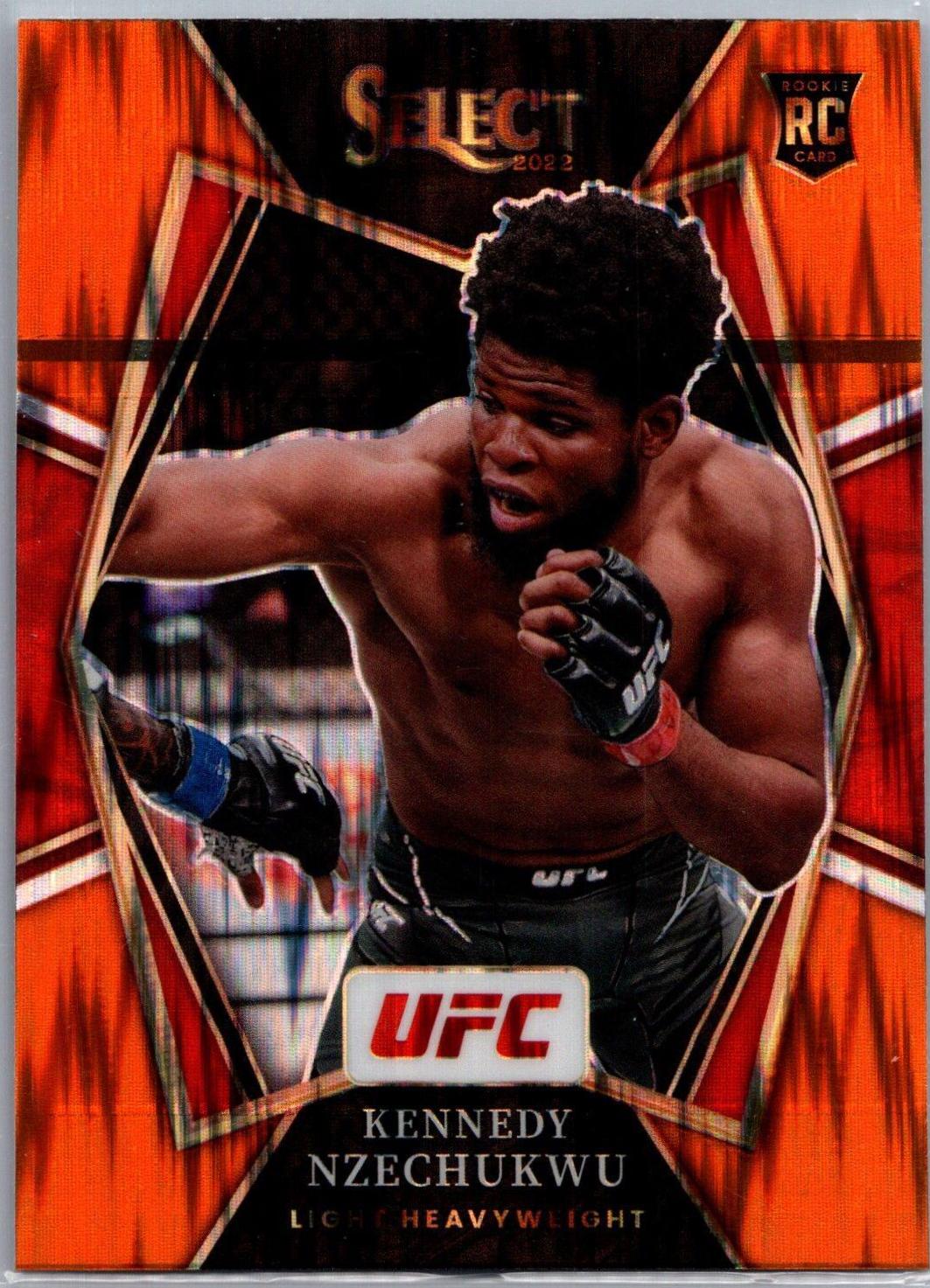 Kennedy Nzechukwu 2022 Panini Select UFC Premier Level #199 Orange Flash
