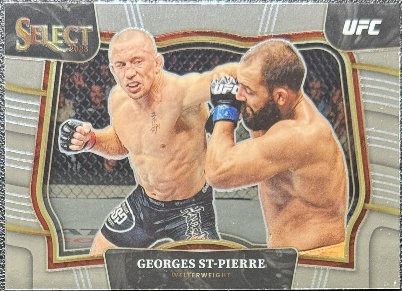 Georges St-Pierre 2023 Panini Select UFC Octagonside #298 Red Blue Base