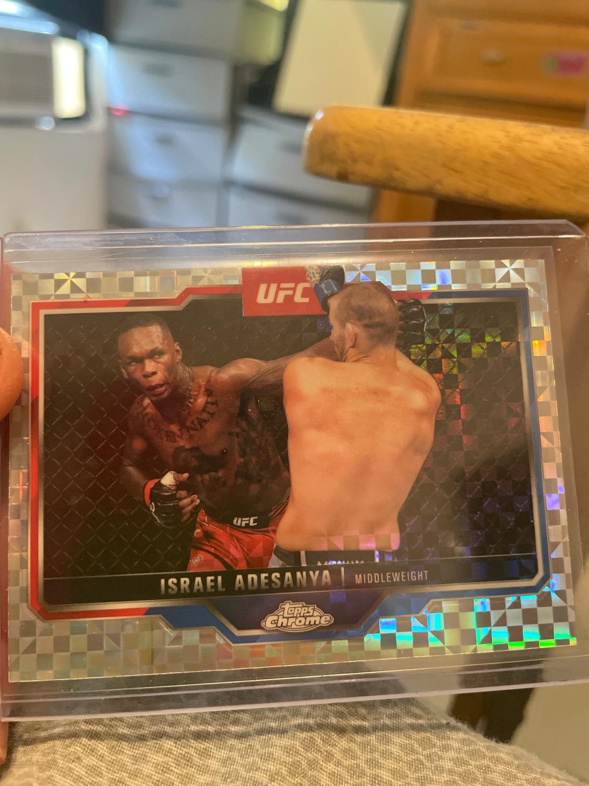 Israel Adesanya 2025 Topps Chrome UFC Base #3 X-Fractor