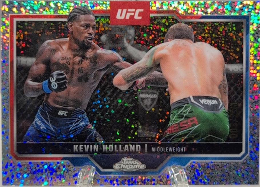 Kevin Holland 2025 Topps Chrome UFC Base #110 Speckle Refractor