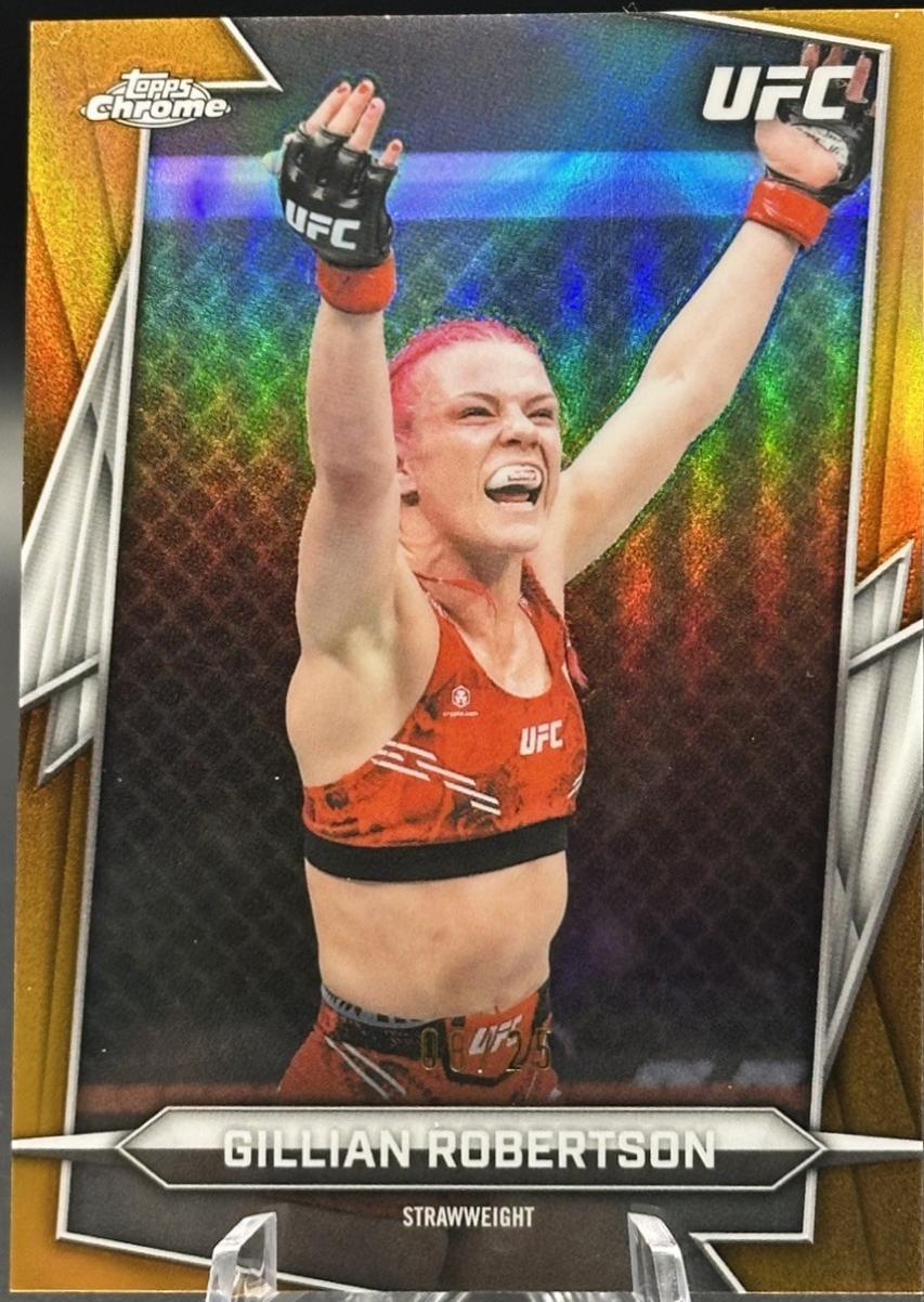 Gillian Robertson 2026 Topps Chrome UFC Base #136 Orange Refractor