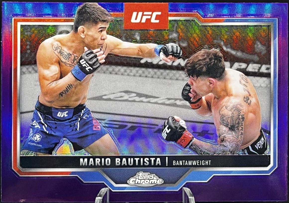Mario Bautista 2025 Topps Chrome UFC Base #98 Purple Refractor