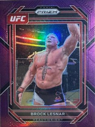 Brock Lesnar 2023 Panini Prizm UFC Base #143 Purple