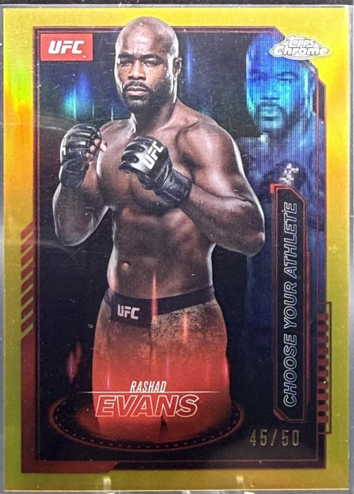 Rashad Evans 2025 Topps Chrome UFC Mission Control #MCL-2 Gold Refractor