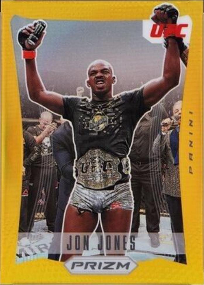 Jon Jones 2022 Panini Prizm UFC Prizm Flashback #24 Gold