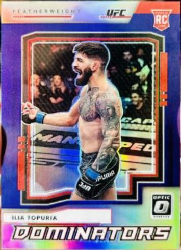 Ilia Topuria 2022 Panini Donruss Optic UFC Dominators #17 Purple