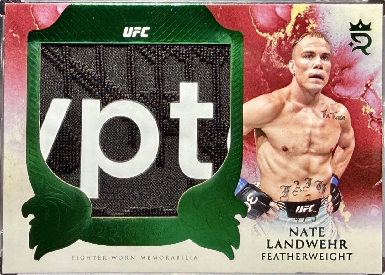 Nate Landwehr 2025 Topps Royalty UFC Rookie Jumbo Relics #RJR-NL Green