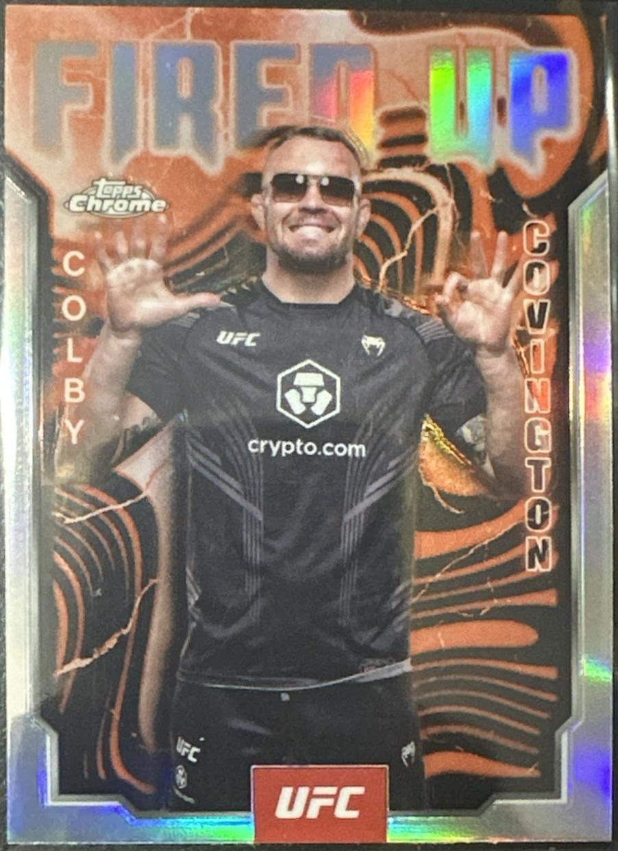Colby Covington 2025 Topps Chrome UFC Fired Up #FUP-21 Refractor