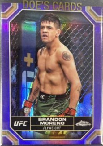 Brandon Moreno 2024 Topps Chrome UFC Base #30 Purple Refractor