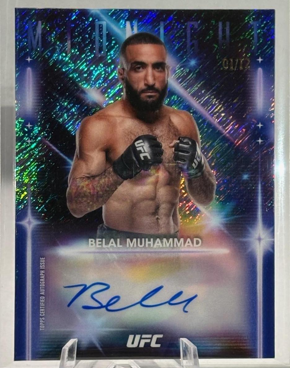 Belal Muhammad 2025 Topps Midnight UFC Glimmer Graphs #GRG-BM Midnight