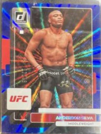 Anderson Silva 2023 Panini Donruss UFC Base #181 Blue Laser