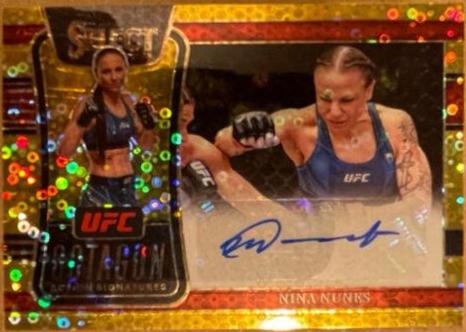 Nina Nunes 2022 Panini Select UFC Octagon Action Signatures #42 Gold