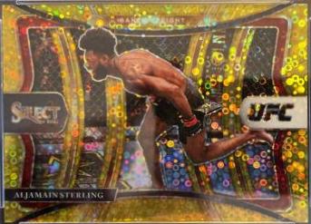 Aljamain Sterling 2021 Panini Select UFC Octagonside #206 Gold Disco