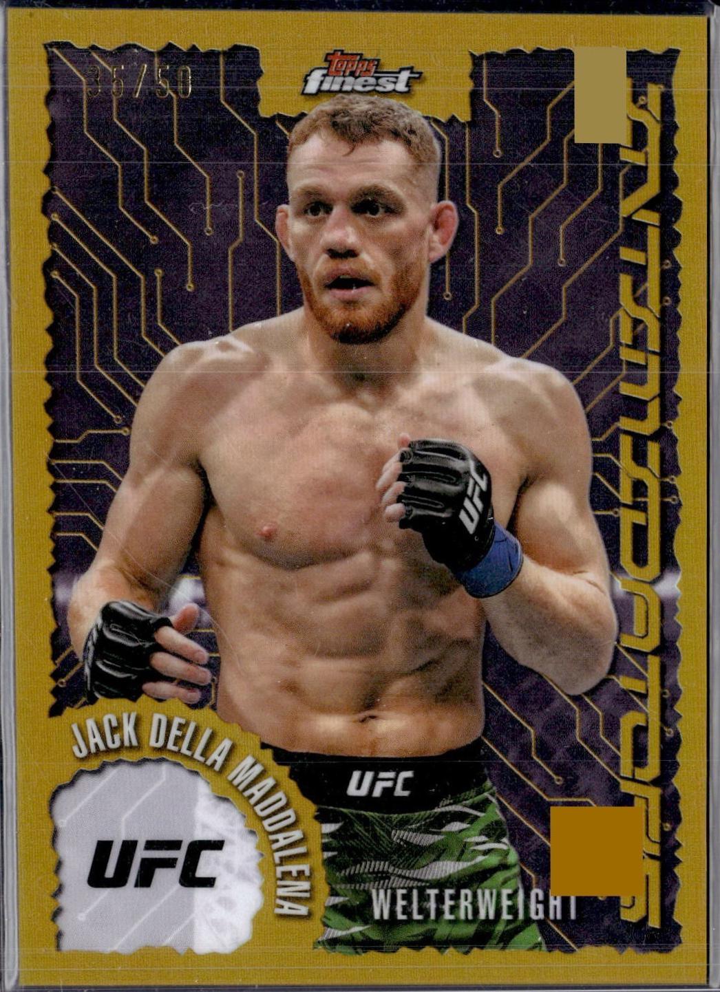 Jack Della Maddalena 2025 Topps Finest UFC Intimidators #IT-29 Gold Refractor