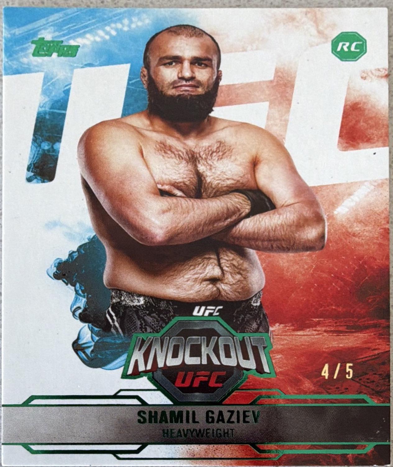 Shamil Gaziev 2025 Topps Knockout UFC Base #42 Emerald