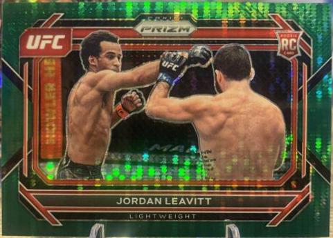 Jordan Leavitt 2023 Panini Prizm UFC Base #84 Green Pulsar