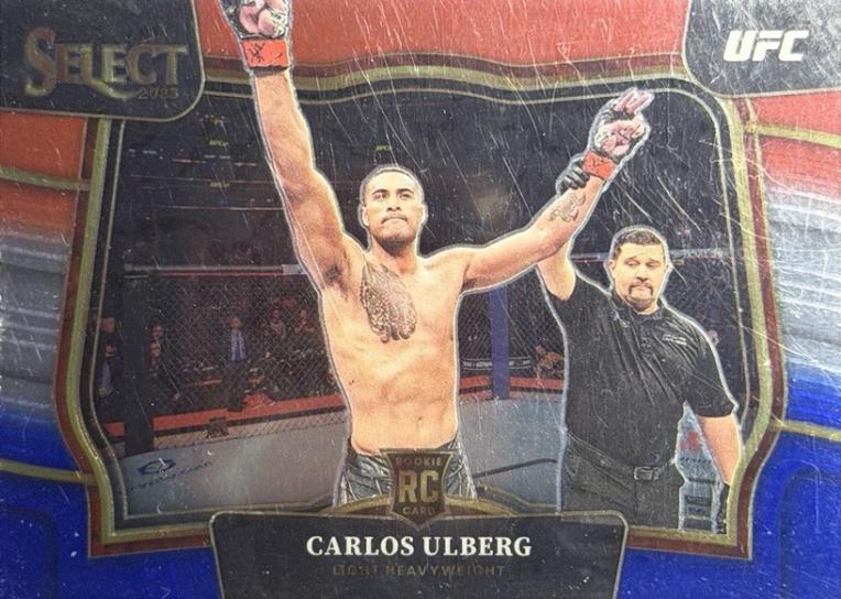 Carlos Ulberg 2023 Panini Select UFC Octagonside #216 Red Blue Prizm
