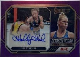 Holly Holm 2023 Panini Select UFC Octagon Action Signatures #31 Purple