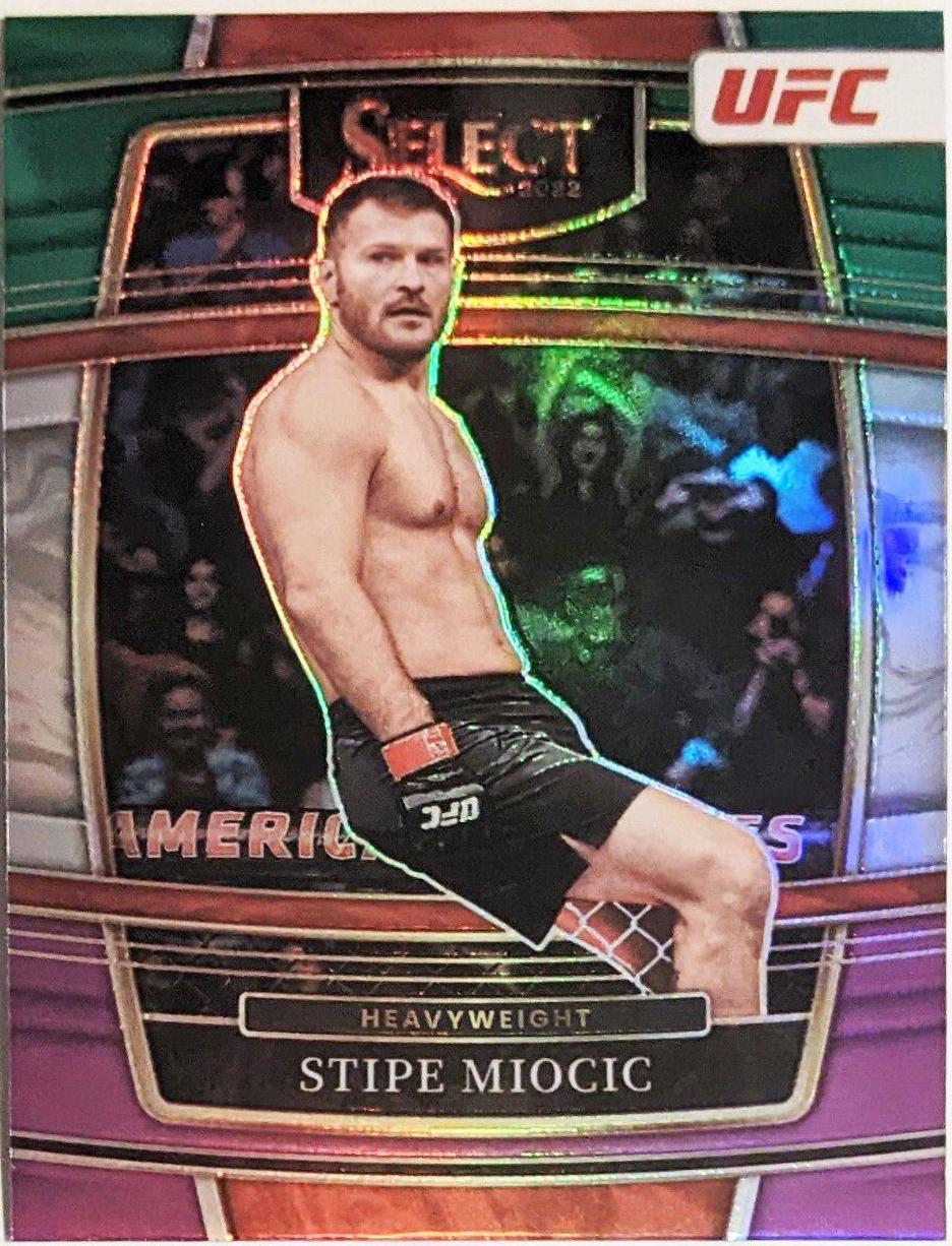 Stipe Miocic 2022 Panini Select UFC Concourse #85 Green and Purple