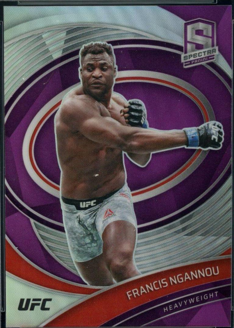 Francis Ngannou 2021 Panini Chronicles UFC Base Crusade #230 Purple