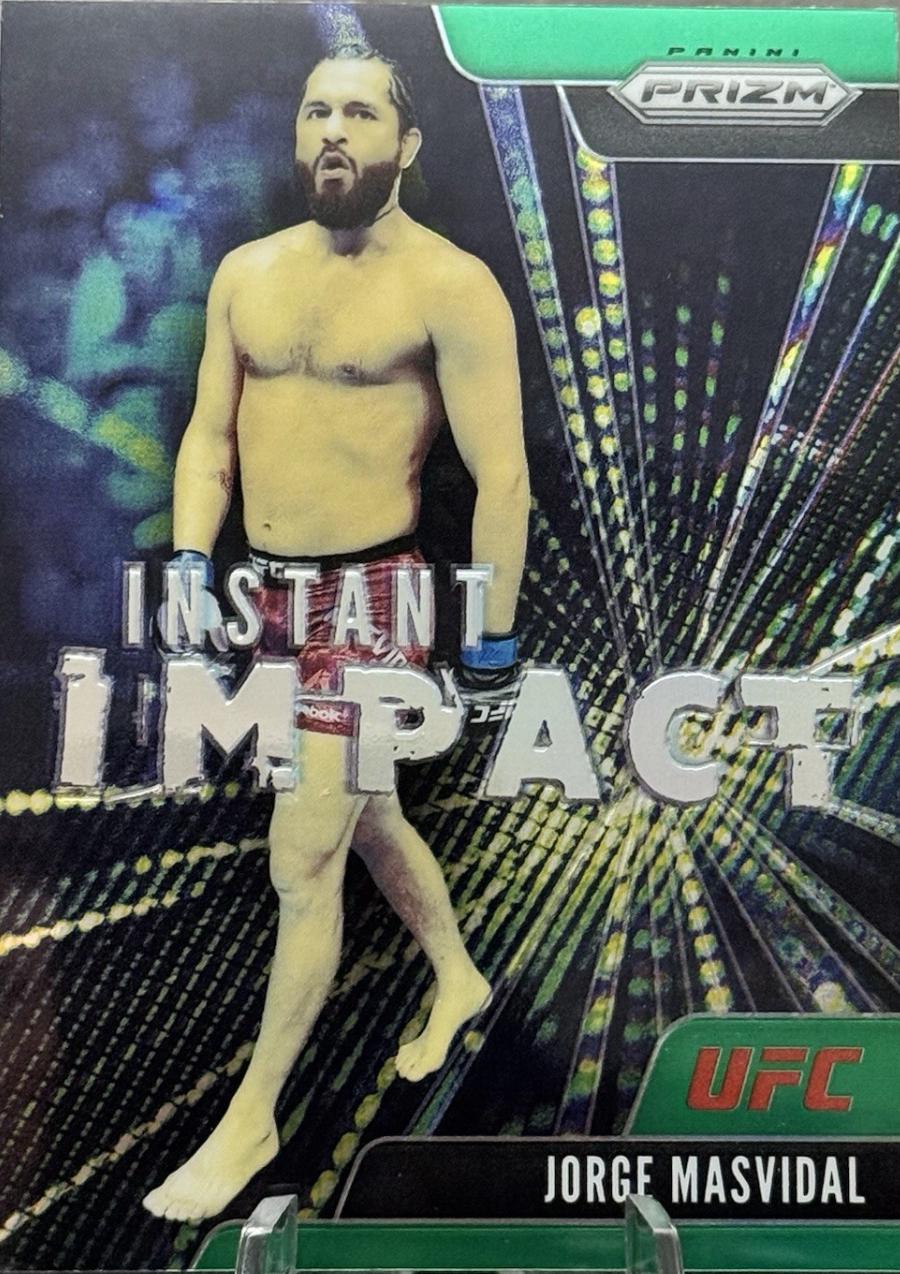 Jorge Masvidal 2021 Panini Prizm UFC Instant Impact #10 Green