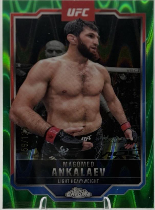 Magomed Ankalaev 2025 Topps Chrome UFC Base #21 Green Wave