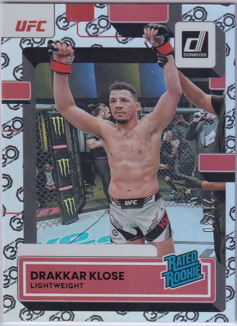 Drakkar Klose 2023 Panini Donruss UFC Base #207 30th Anniversary