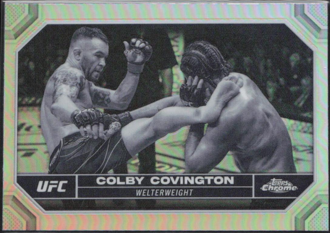 Colby Covington 2024 Topps Chrome UFC Base #48 Negative Refractor