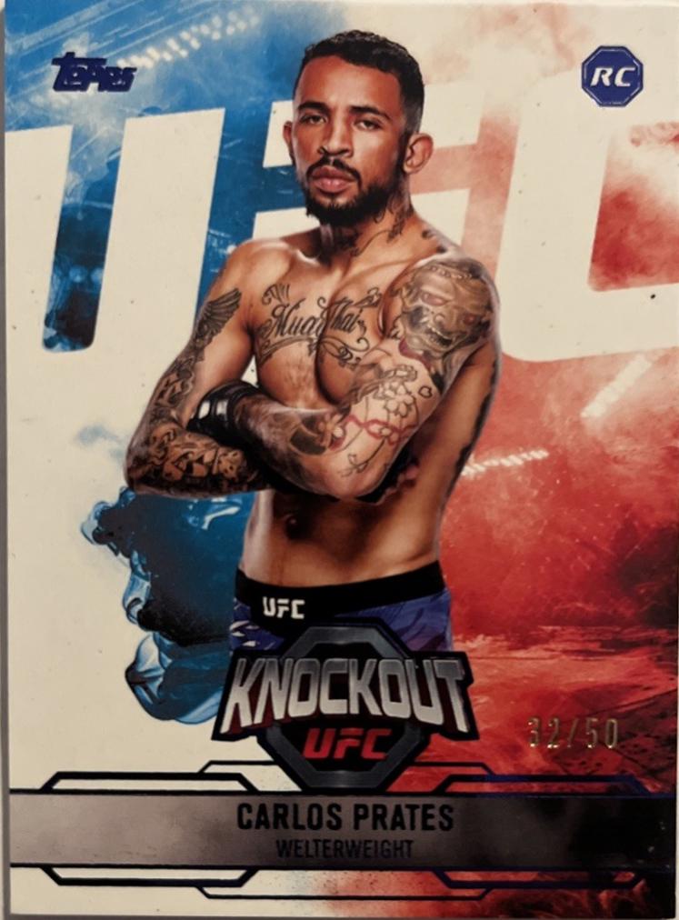 Carlos Prates 2025 Topps Knockout UFC Base #41 Blue