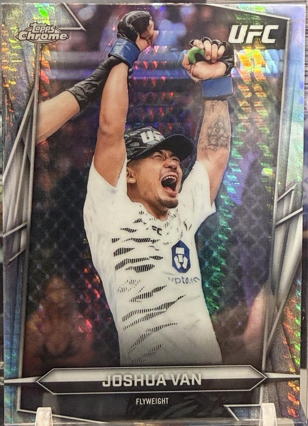 Joshua Van 2026 Topps Chrome UFC Base #15 Prism Refractor