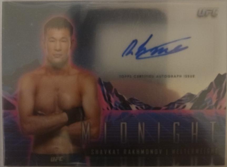 Shavkat Rakhmonov 2024 Topps Midnight UFC Horizon Signatures #HS-SRV Moonrise