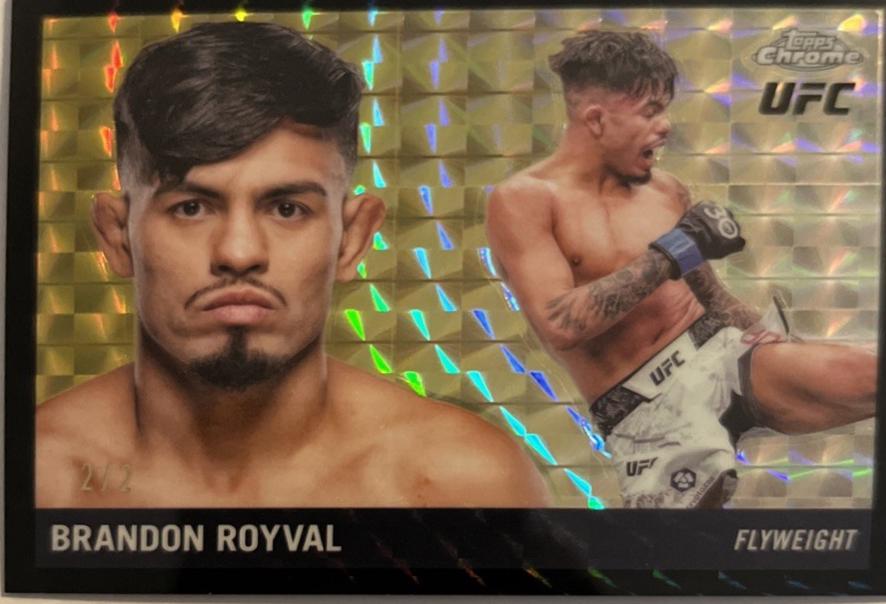 Brandon Royval 2025 Topps Chrome UFC 1955 Topps #55T-23 Geometric Black Refractor