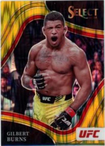 Gilbert Burns 2022 Panini Select UFC Octagonside #237 Gold Flash