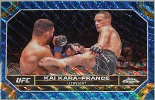 Kai Kara-France 2024 Topps Chrome UFC Base #106 Blue Wave Refractor