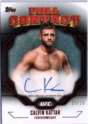 Calvin Kattar 2024 Topps Knockout UFC Full Contact Autographs #FCA-CKR Red