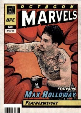 Max Holloway 2022 Panini Donruss UFC Octagon Marvels #20 Press Proof Black