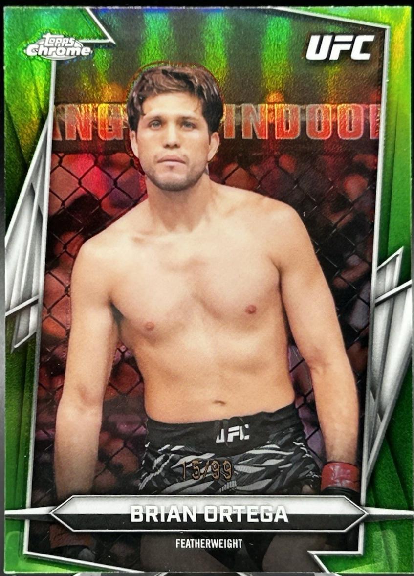 Brian Ortega 2026 Topps Chrome UFC Base #194 Green Refractor