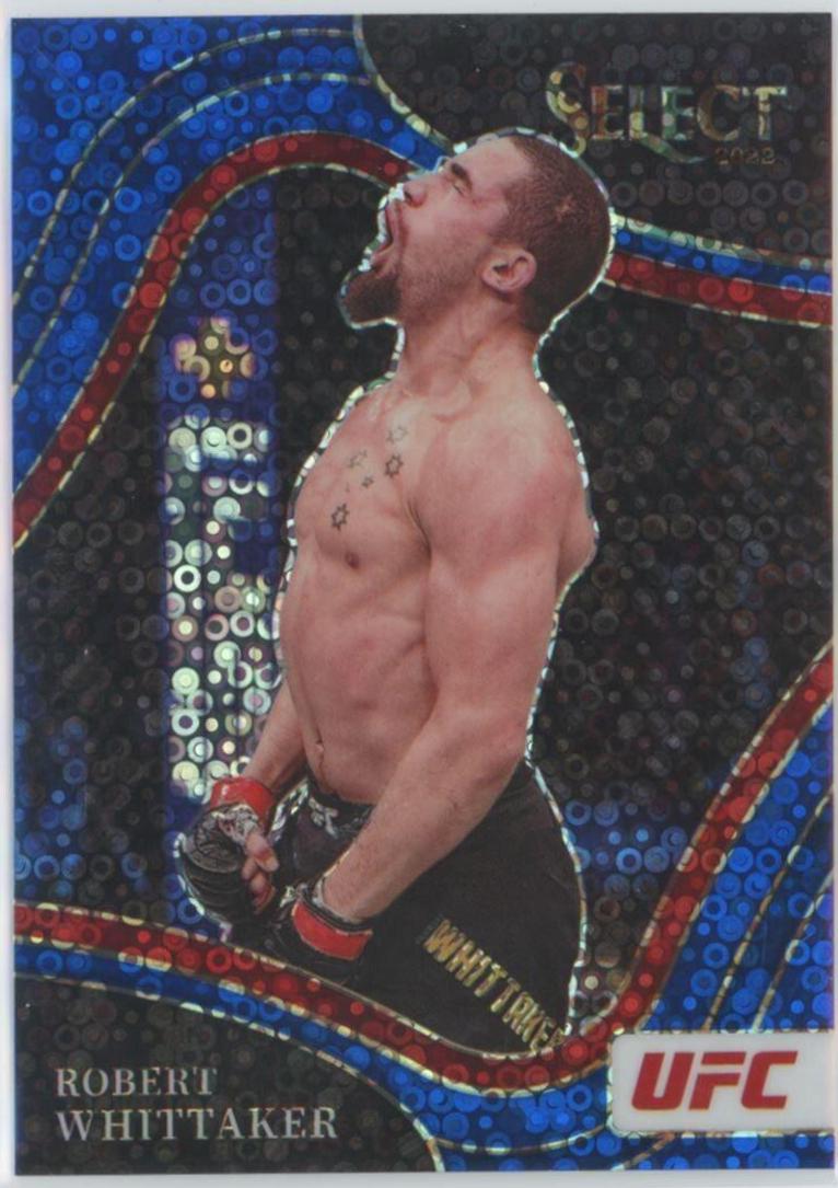 Robert Whittaker 2022 Panini Select UFC Octagonside #241 Blue Disco