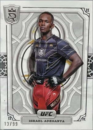 Israel Adesanya 2024 Topps Royalty UFC Base #97 Platinum