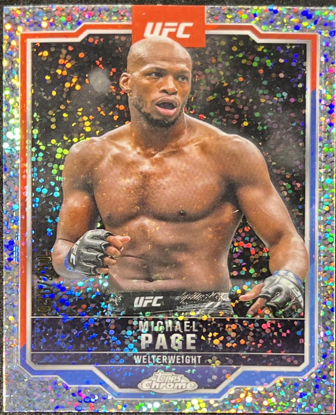 Michael Page 2025 Topps Chrome UFC Base #167 Speckle Refractor