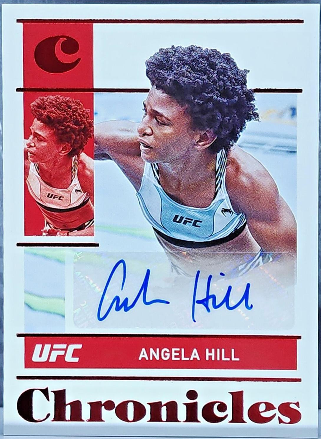 Angela Hill 2022 Panini Chronicles UFC Chronicles Signatures #13 Red
