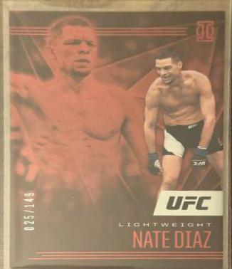 Nate Diaz 2021 Panini Chronicles UFC Base Illusions #176 Red