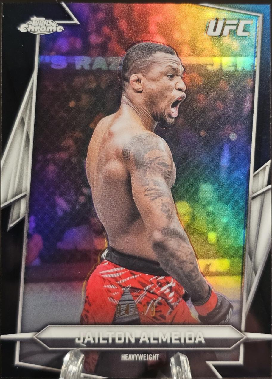 Jailton Almeida 2026 Topps Chrome UFC Base #132 Black Refractor