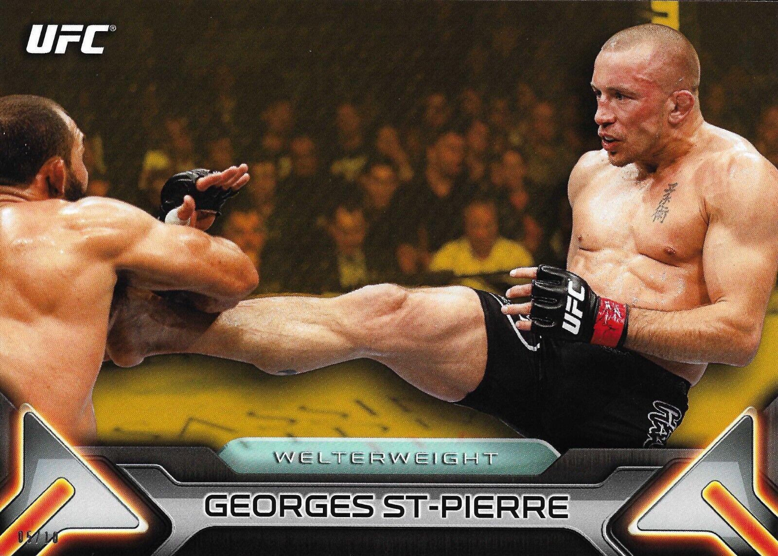 Georges St-Pierre 2016 Topps UFC Knockout Base #100 Gold