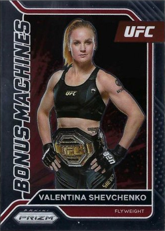 Valentina Shevchenko 2022 Panini Prizm UFC Bonus Machines #16 Green Pulsar