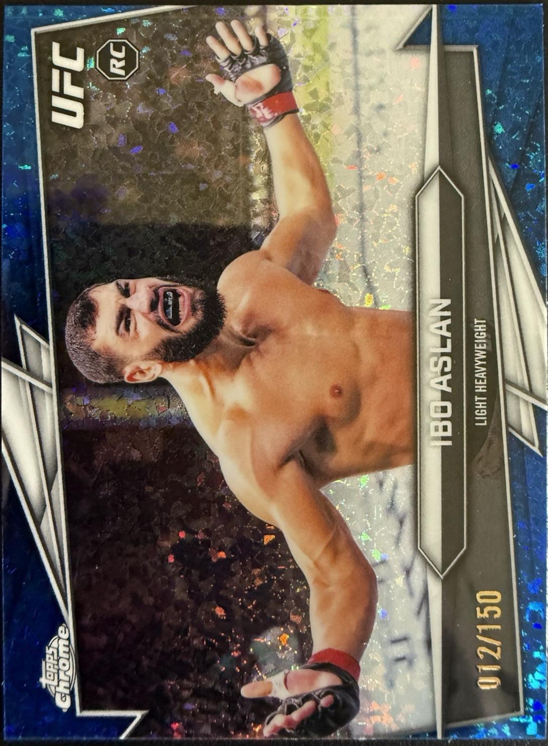 Ibo Aslan 2026 Topps Chrome UFC Base #189 Blue Refractor