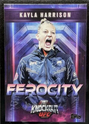 Kayla Harrison 2025 Topps Knockout UFC Ferocity #FE-15 Gold