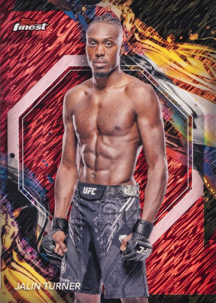 Jalin Turner 2024 Topps Finest UFC Base Uncommon #137 Red Shimmer Refractor