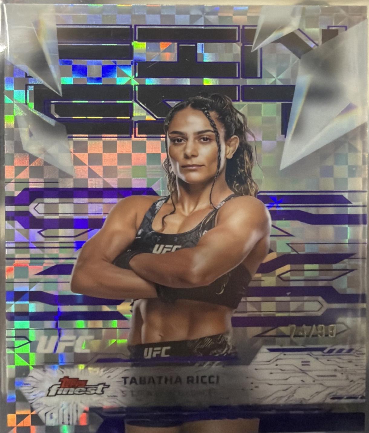Tabatha Ricci 2025 Topps Finest UFC Base Uncommon #133 Purple Checkerboard Refractor
