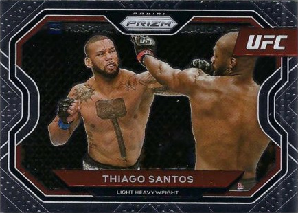 Thiago Santos 2021 Panini Prizm UFC Base #197 Pink Pulsar